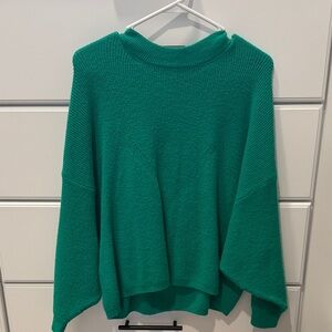 Vici Teal Cowl Neck Sweater